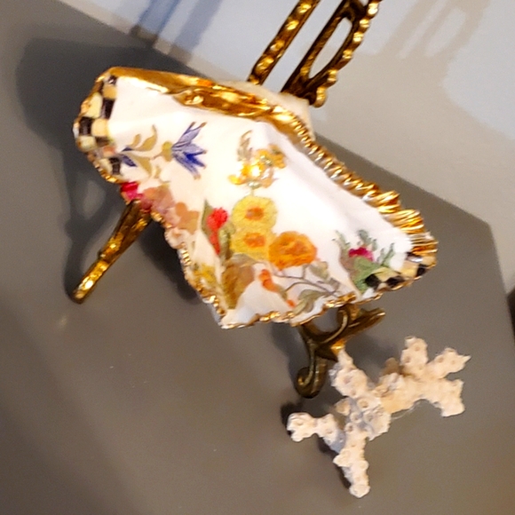 Mckenzie Childs Inspired Bear Claw Trinket Shell⚜️🖤💙⚜️ - Picture 2 of 5